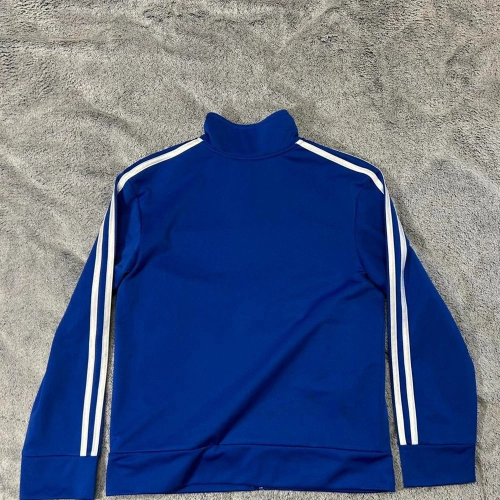 Adidas Kids Blue 3-Stripes Track Jacket Size Medium 10–12